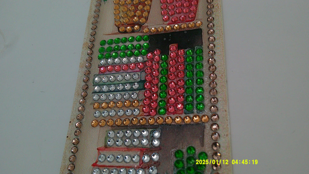 Colorful Bookshelf Bookmark | Sparkling Diamond Art Library Design