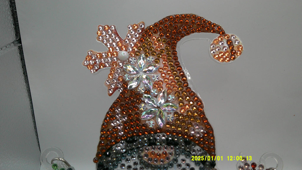 Sparkling Holiday Gnome Suncatcher