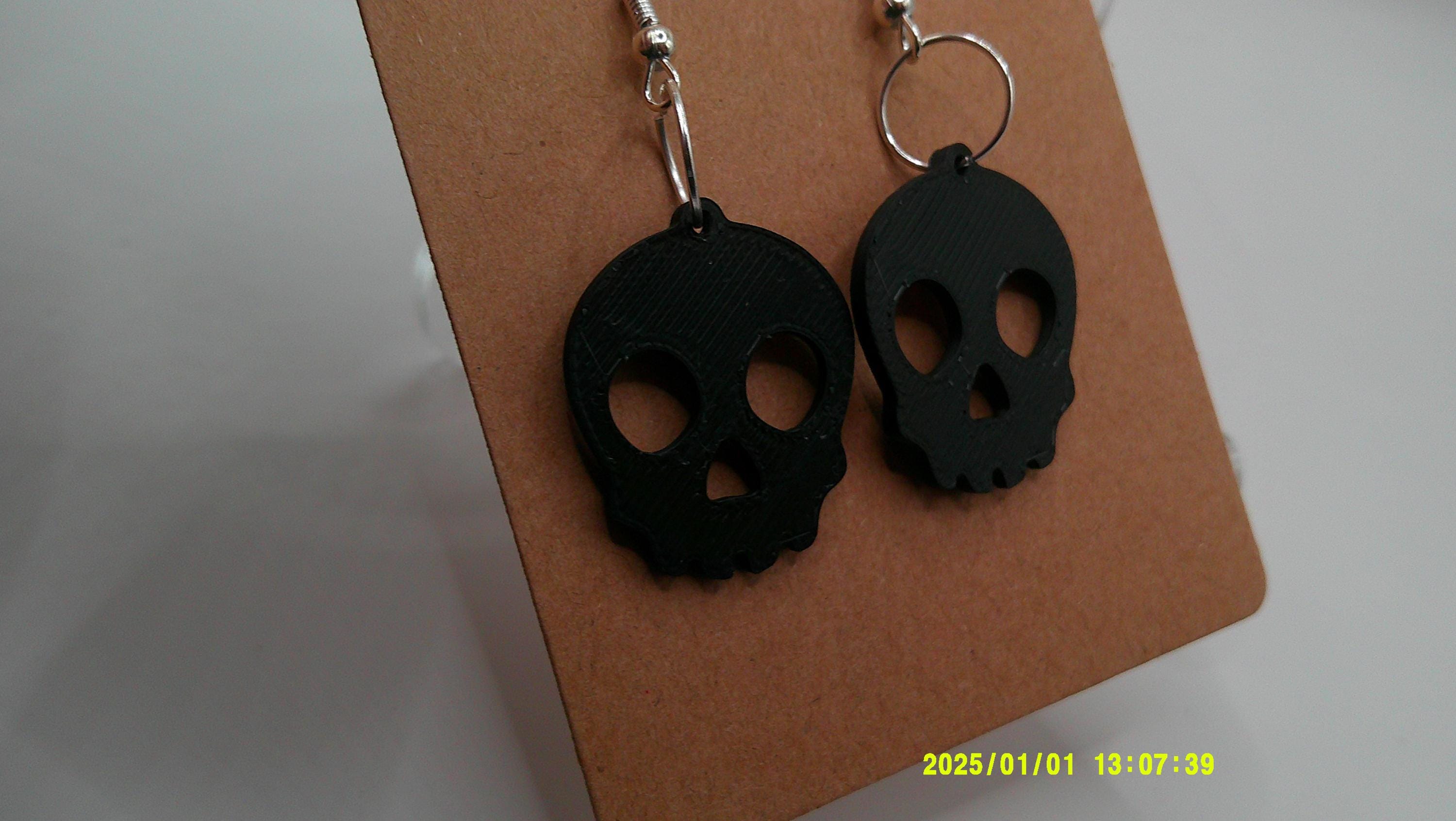 Bone Chill Earrings – Halloween Skull Silhouettes