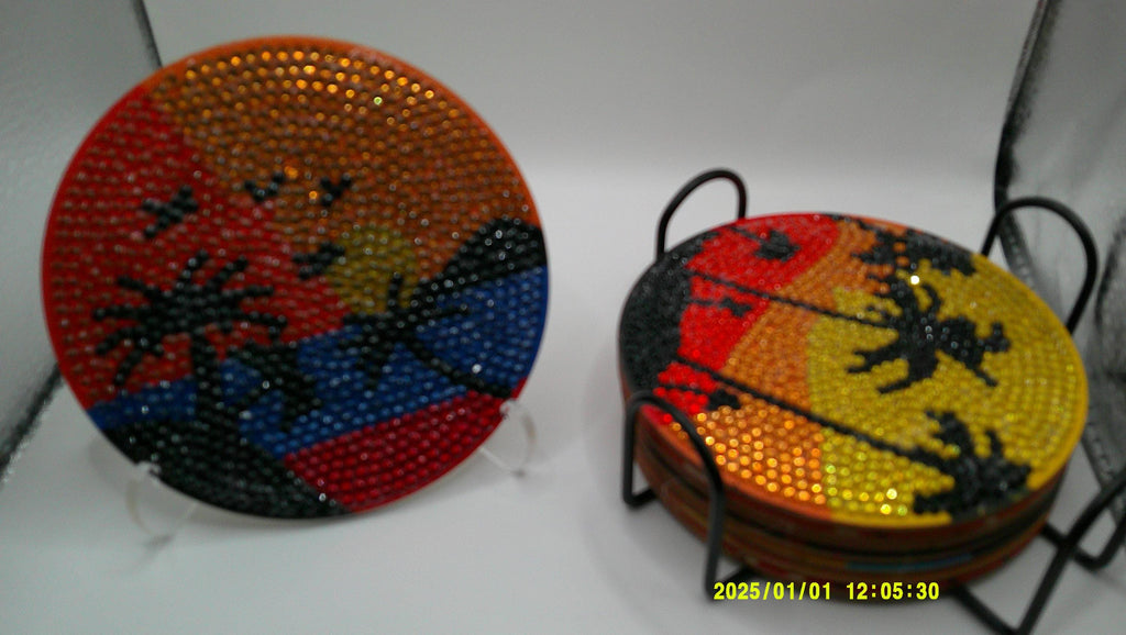 Island Sunset Diamond Art Coaster Collection