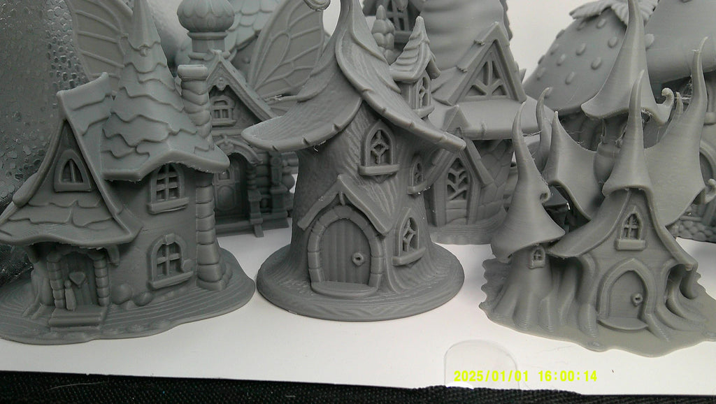 3D Printed Whimsical Fairy Village Mini Houses