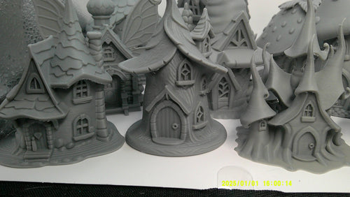 3D Printed Whimsical Fairy Village Mini Houses