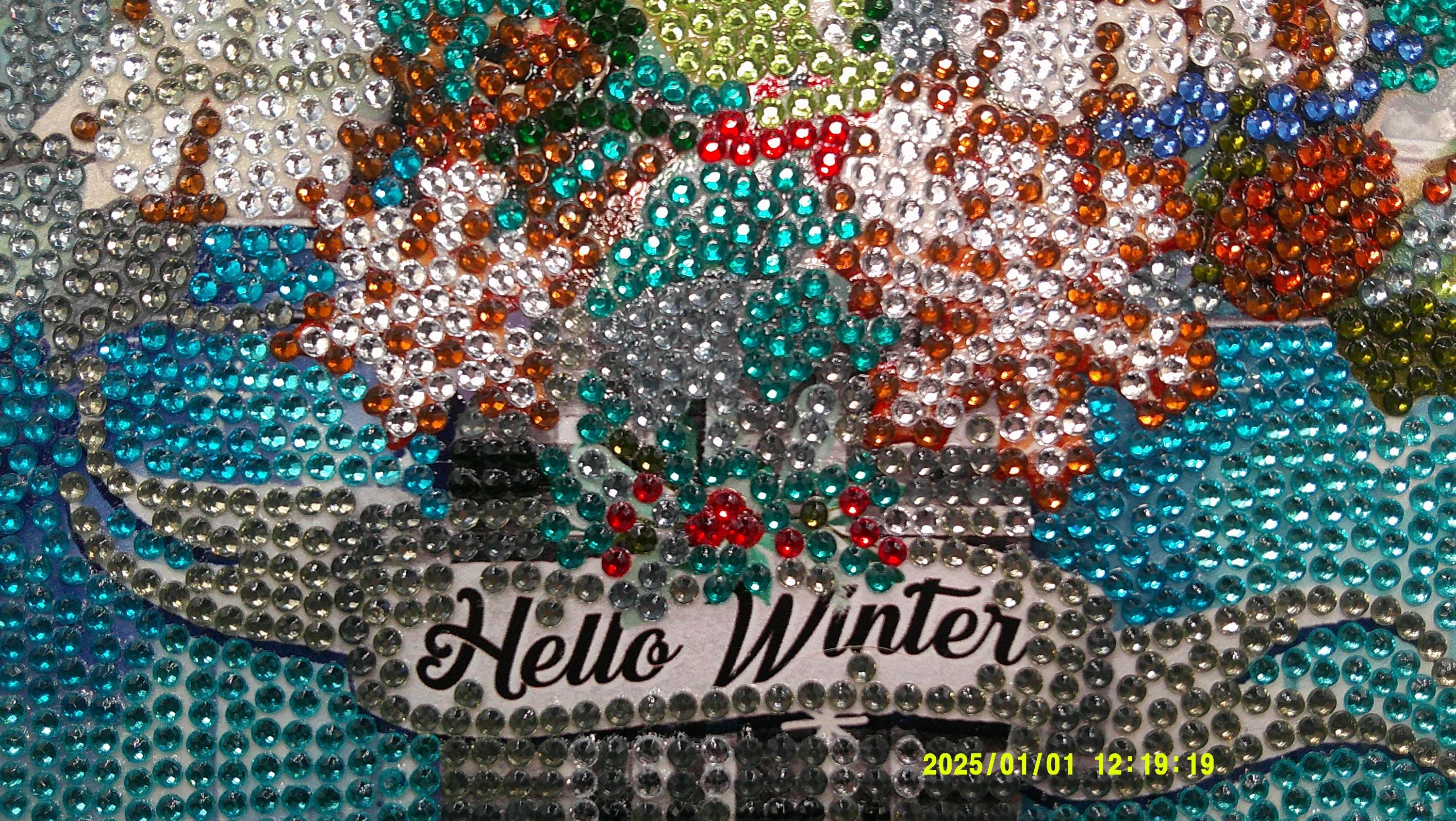 Glittering Winter Blooms Suncatcher