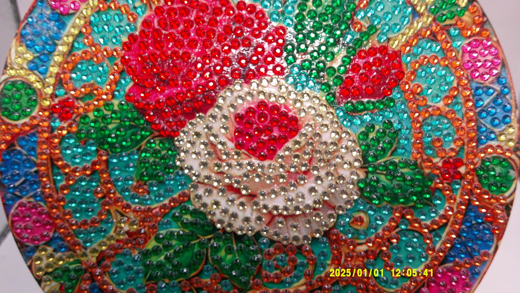 Blooming Duo Floral Diamond Art Trivet