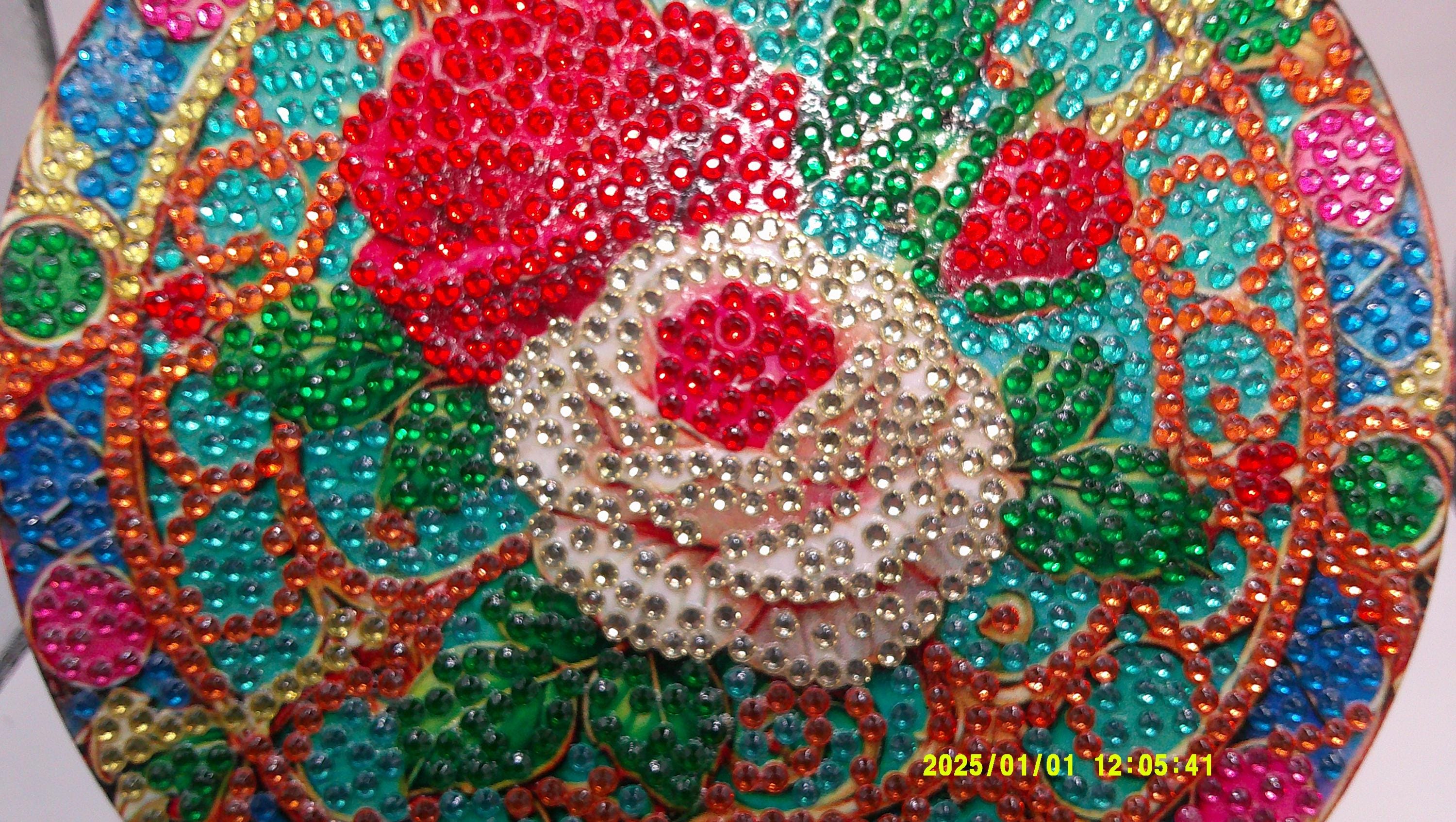 Blooming Duo Floral Diamond Art Trivet