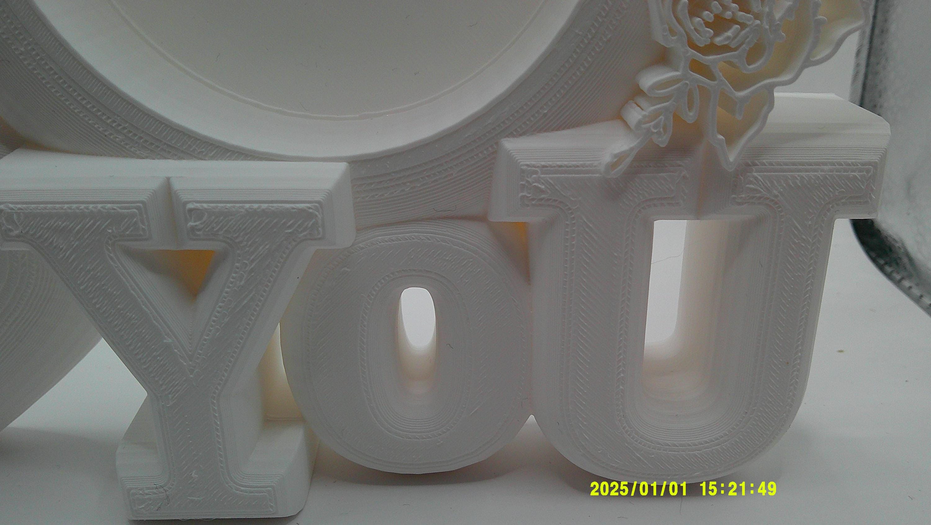 3D Printed I Love You Frame