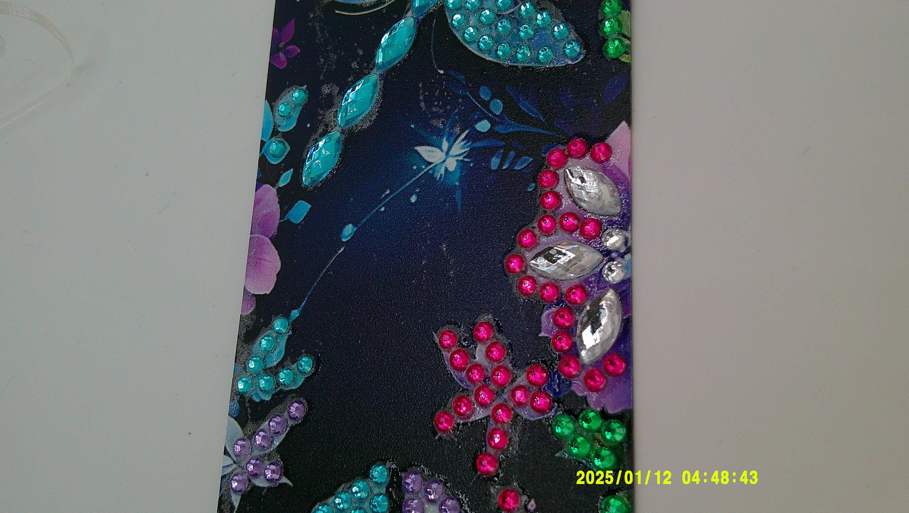 Butterfly Garden Bookmark | Shimmering Diamond Art Flowers