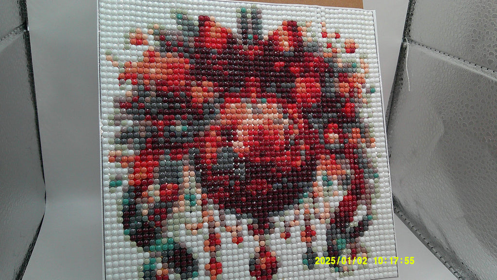 Holiday Bloom Ornament Diamond Art