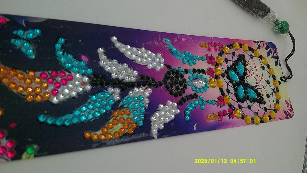 Boho Butterfly Dreamcatcher Bookmark | Artistic Diamond Art