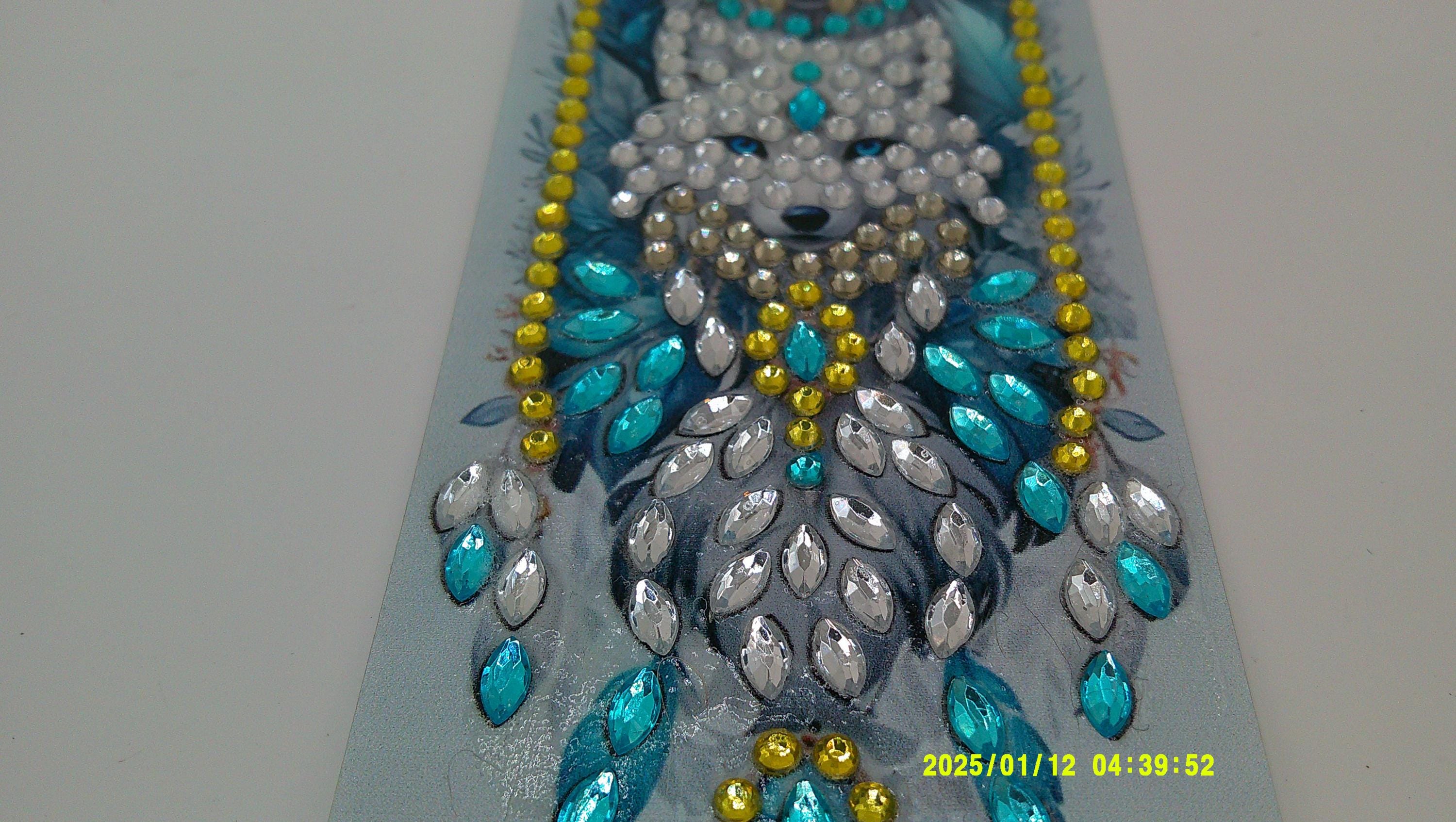 Mystic Wolf Trio Bookmark | Sparkling Diamond Art Dreamcatcher