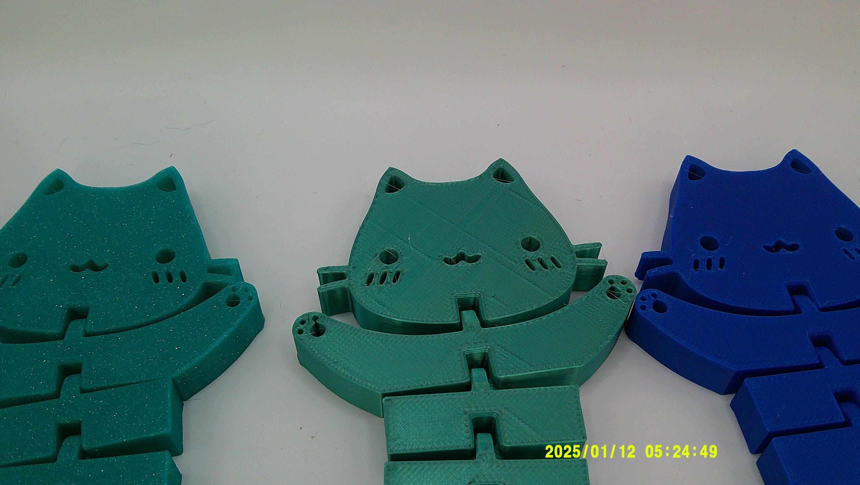 3D Printed Wiggle‑Joint Cat | Single Fidget Kitty