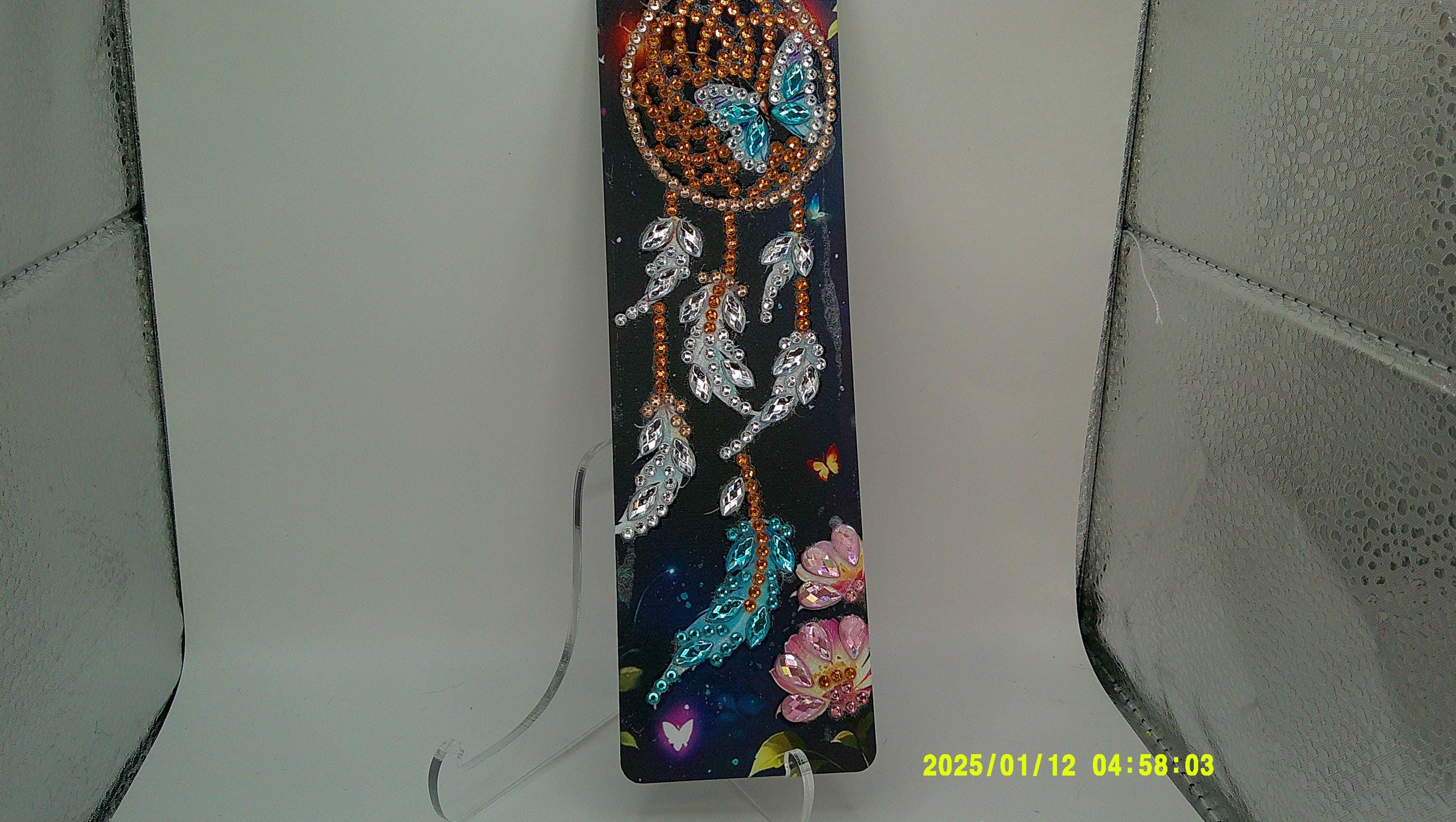 Butterfly Dreamcatcher Diamond Art Bookmark | Sparkling Rhinestone Feathers