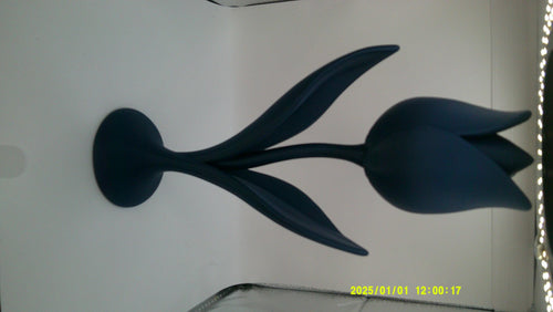 3D Printed Tulip Flower, Modern Decorative Bloom, Articulated Stem Display Piece