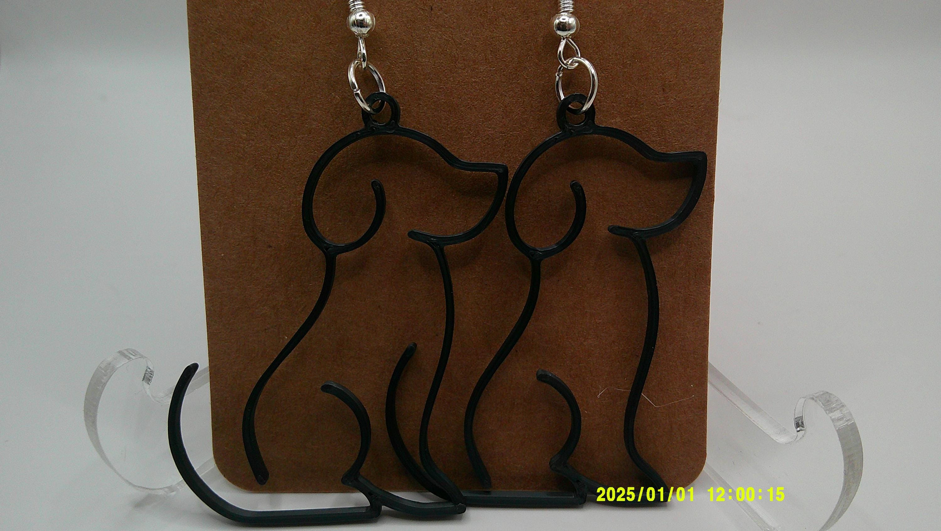 Dog Lover Earrings – Sleek Canine Silhouette Pair