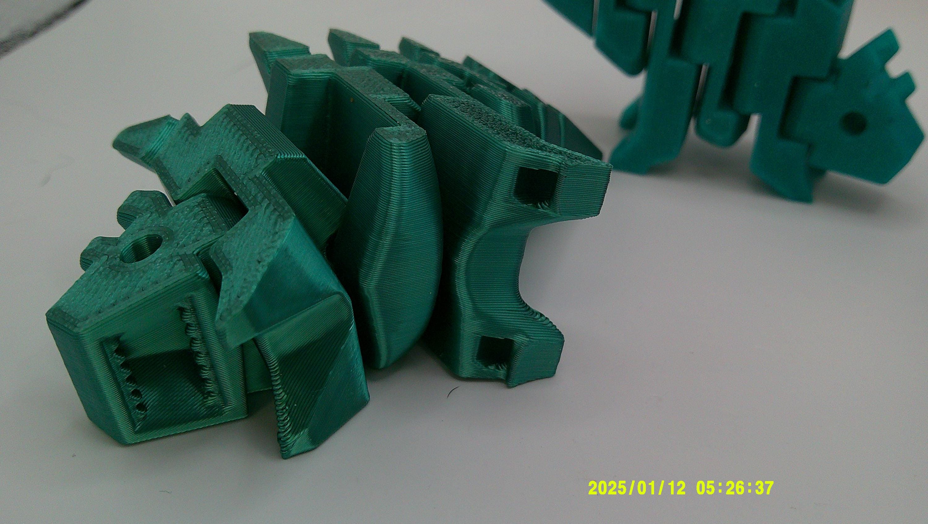 Flexi Stego Riding Buddy, 3D Printed Dinosaur Bike Companion