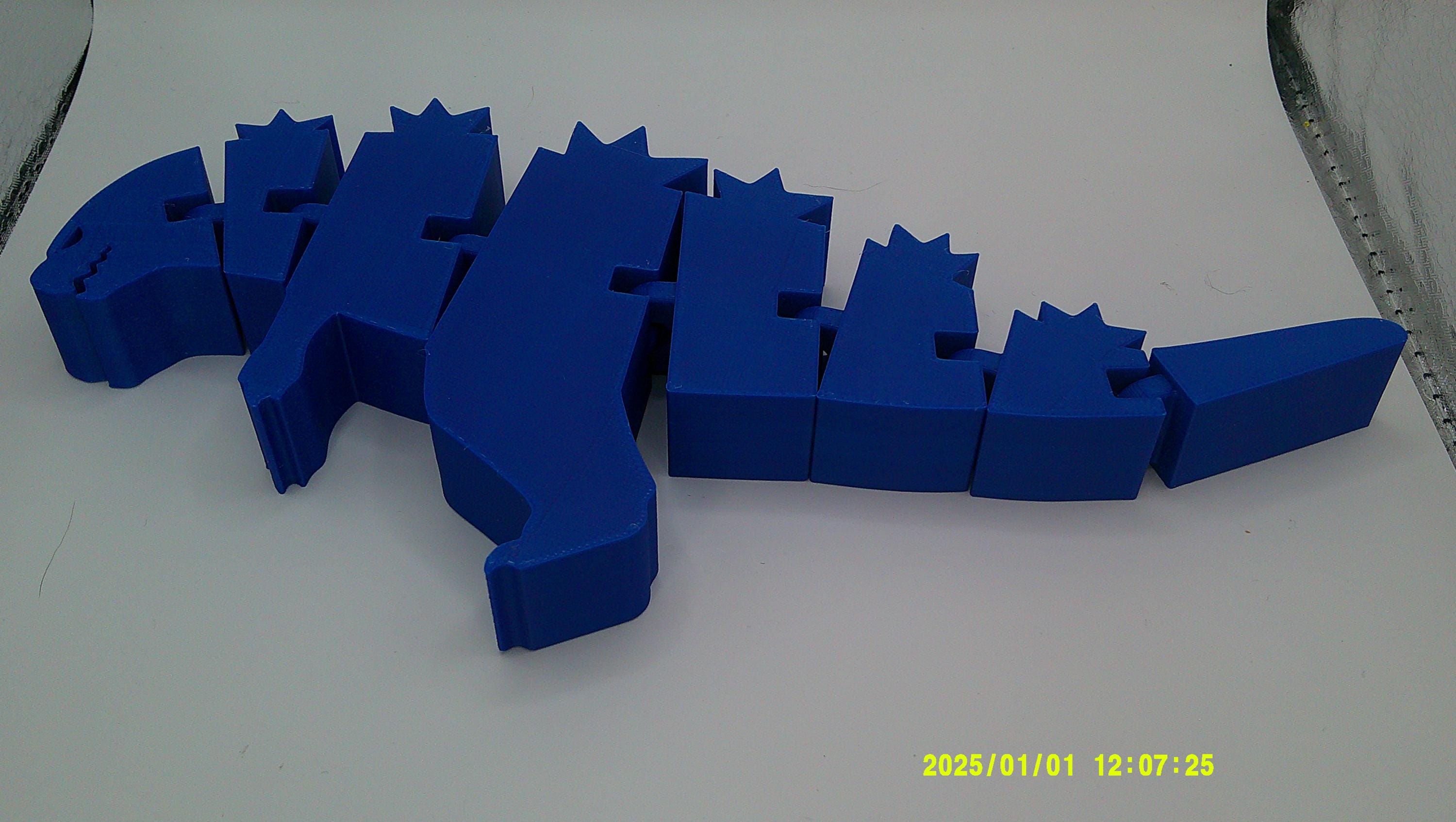 3D Printed Kaiju Flexi Figure, Godzilla‑Inspired Monster Collectible
