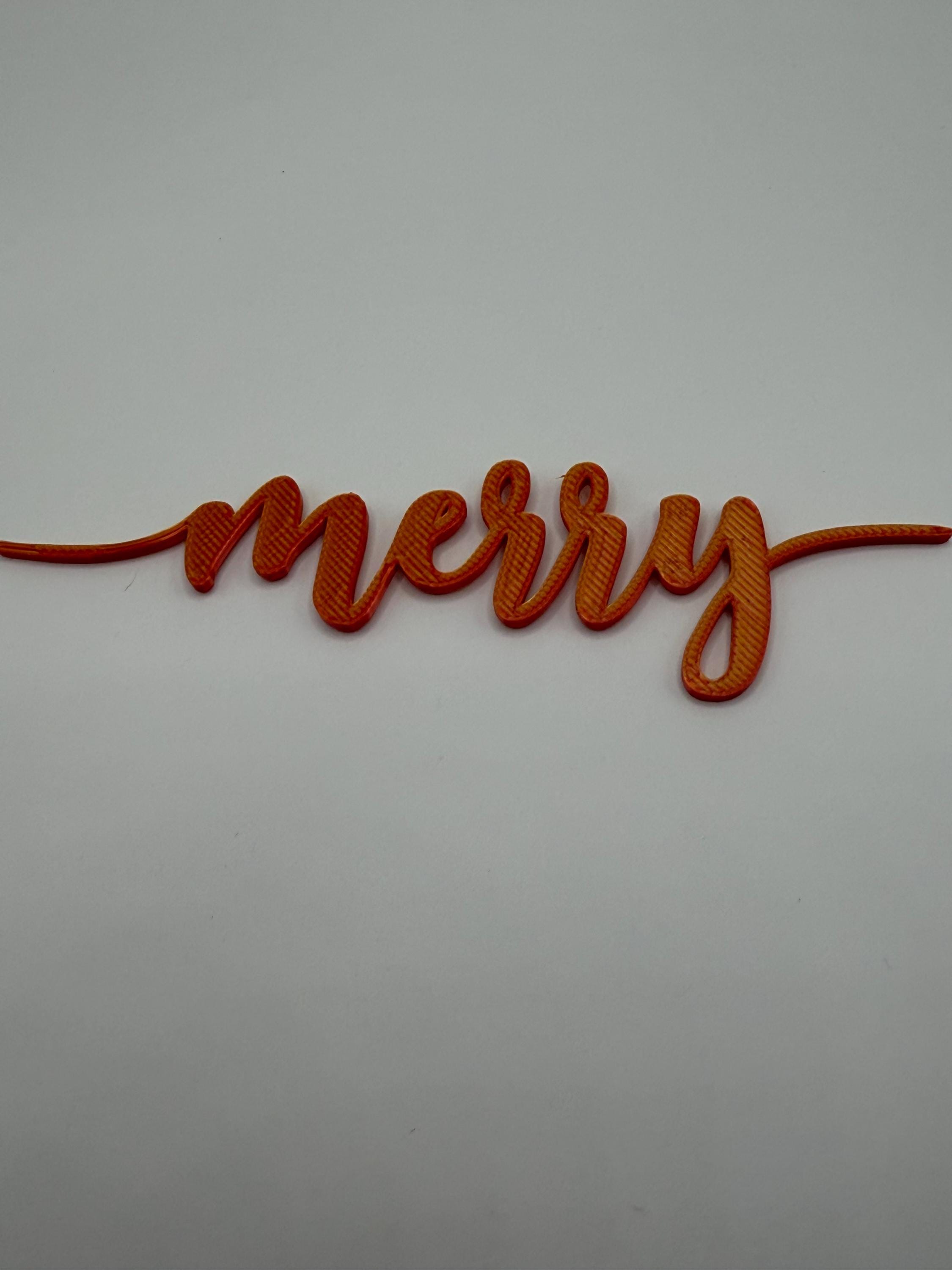 3D Printed Harvest Table Word Accents