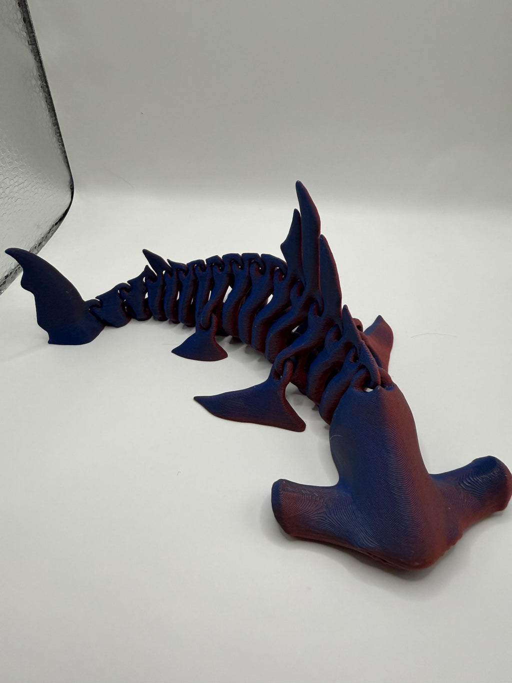 3D Printed Articulated Hammerhead Shark Skeleton Toy