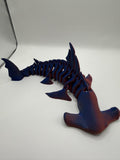 3D Printed Articulated Hammerhead Shark Skeleton Toy