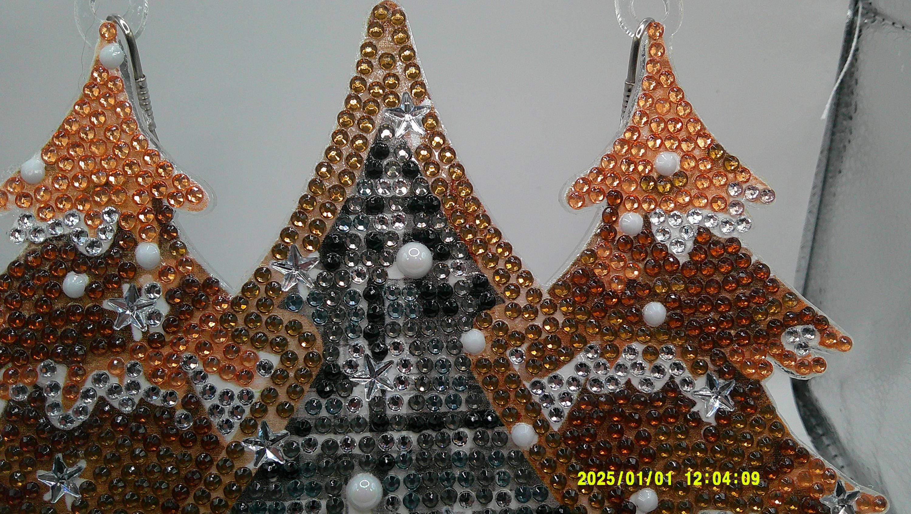 Festive Trio Christmas Tree Diamond Art Sun Catcher