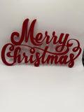 3D Printed Elegant Script Merry Christmas Decor Sign