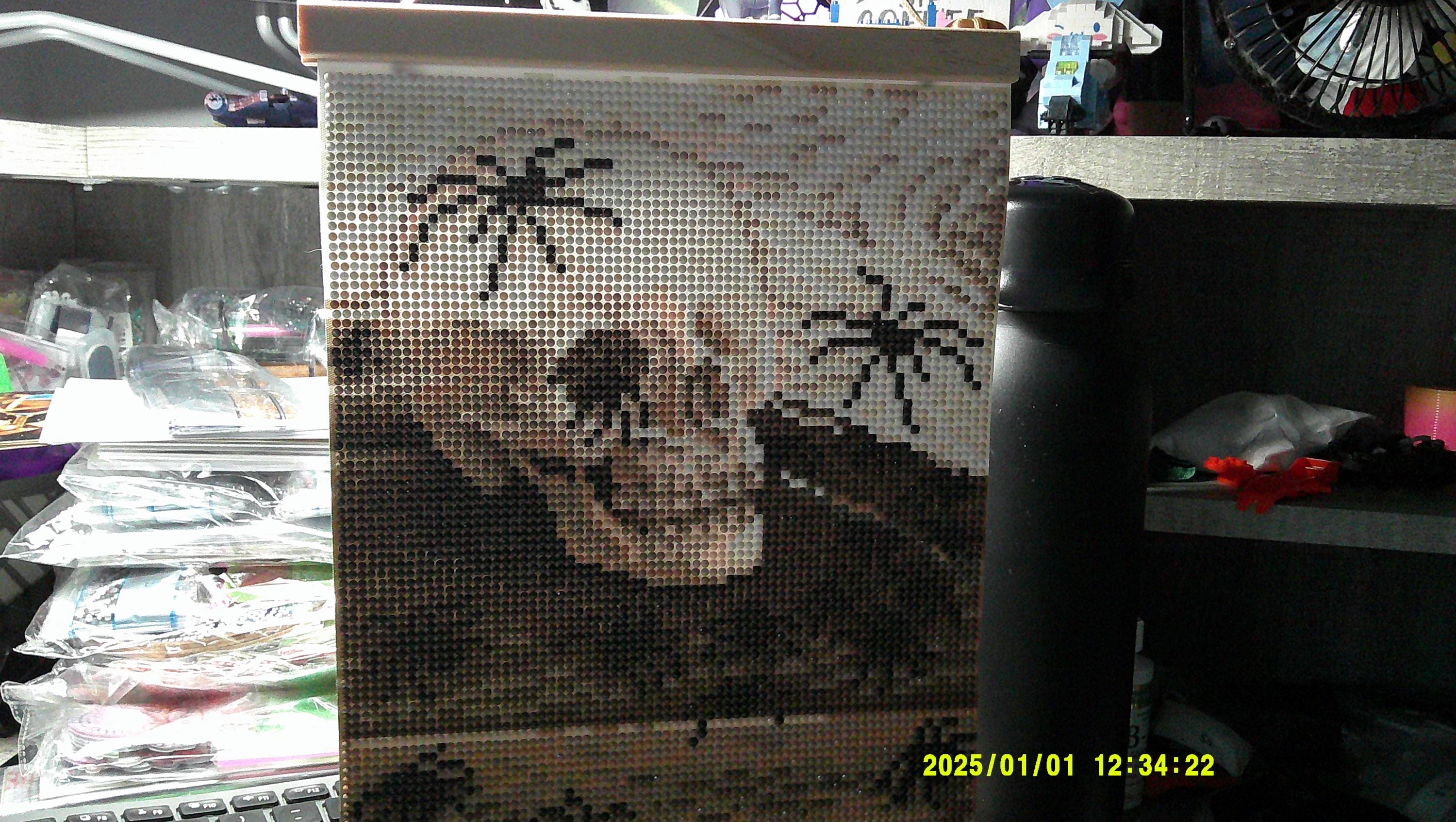 Spiders on Skull & Books Diamond Art Scene
