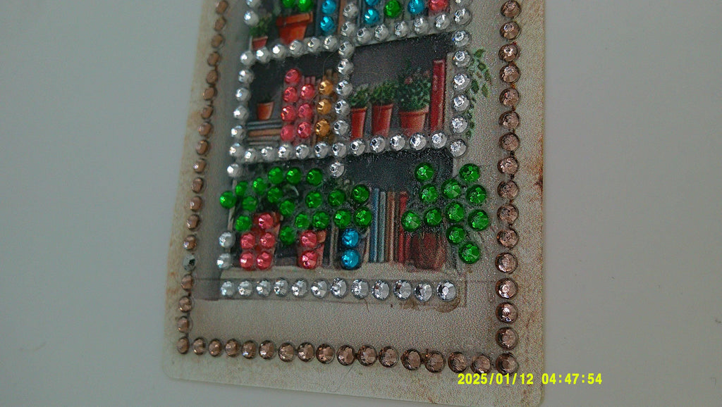 Cozy Window Scenes Diamond Art Bookmark | Rhinestone Mosaic Page Marker