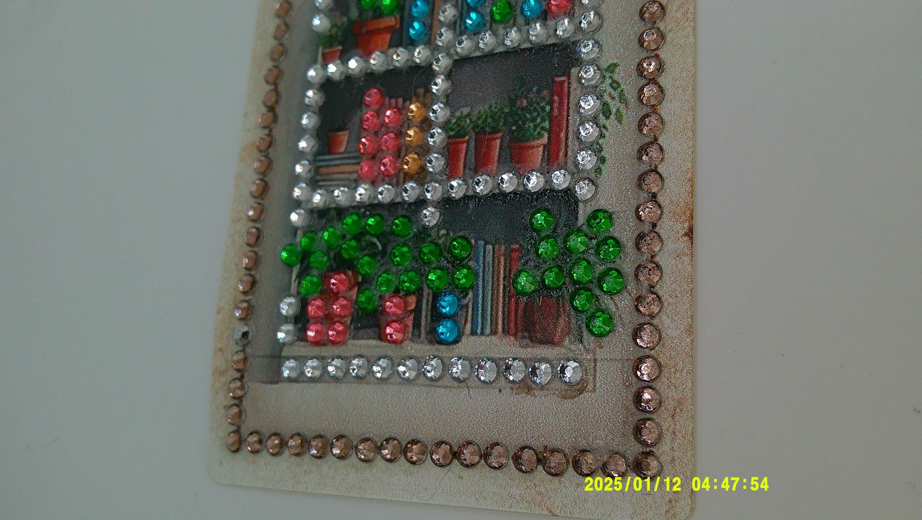 Cozy Window Scenes Diamond Art Bookmark | Rhinestone Mosaic Page Marker
