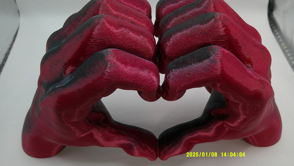 Love in Form – Sculpted Heart Hands 3D Printed
