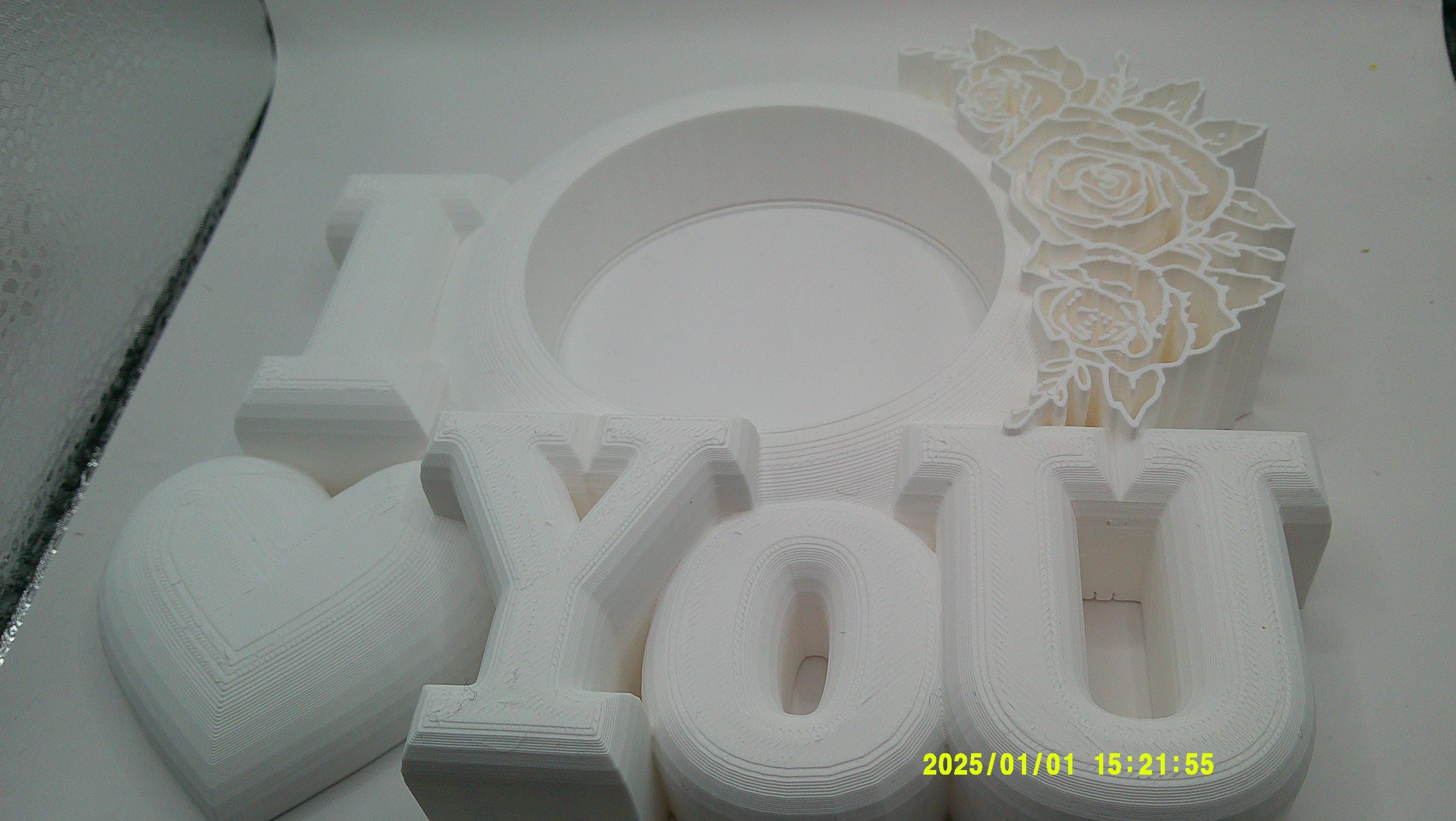 3D Printed I Love You Frame