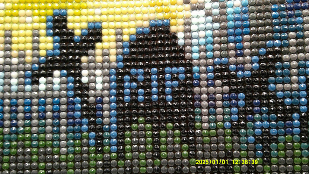 Haunted Graveyard Diamond Painting with Glowing Moon