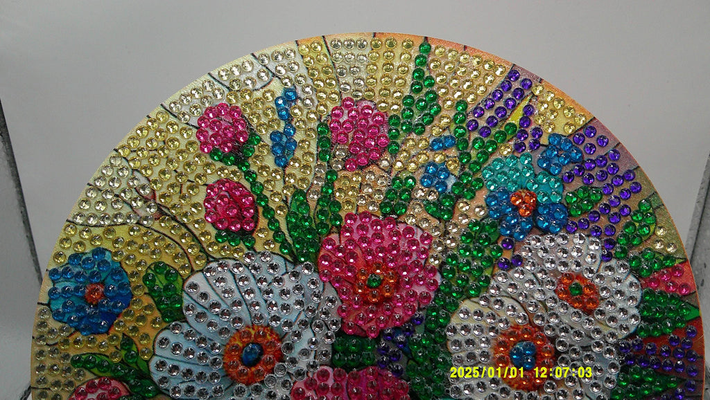 Rainbow Garden Bloom Diamond Art Trivet