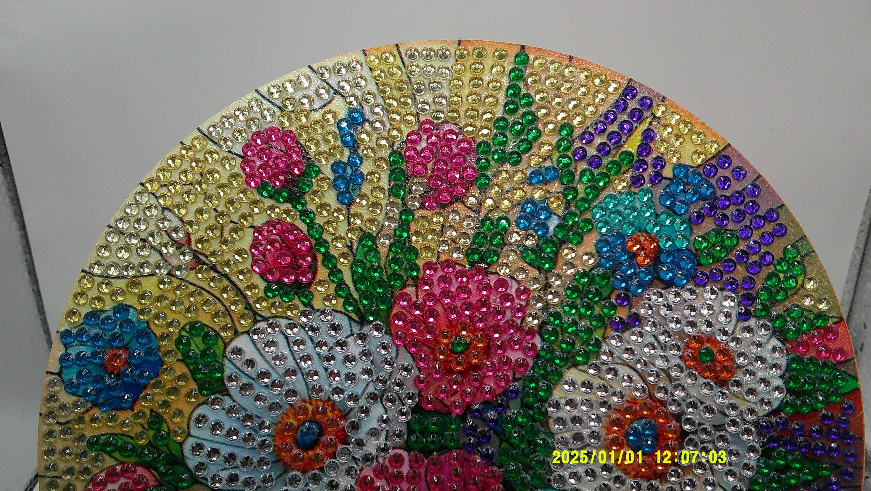 Rainbow Garden Bloom Diamond Art Trivet