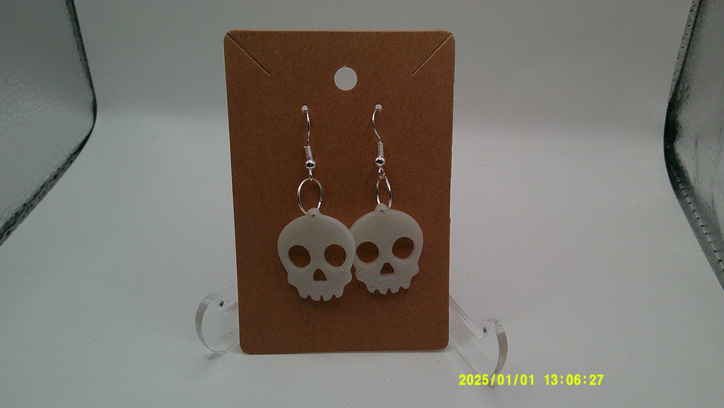 Bone Chill Earrings – Halloween Skull Silhouettes