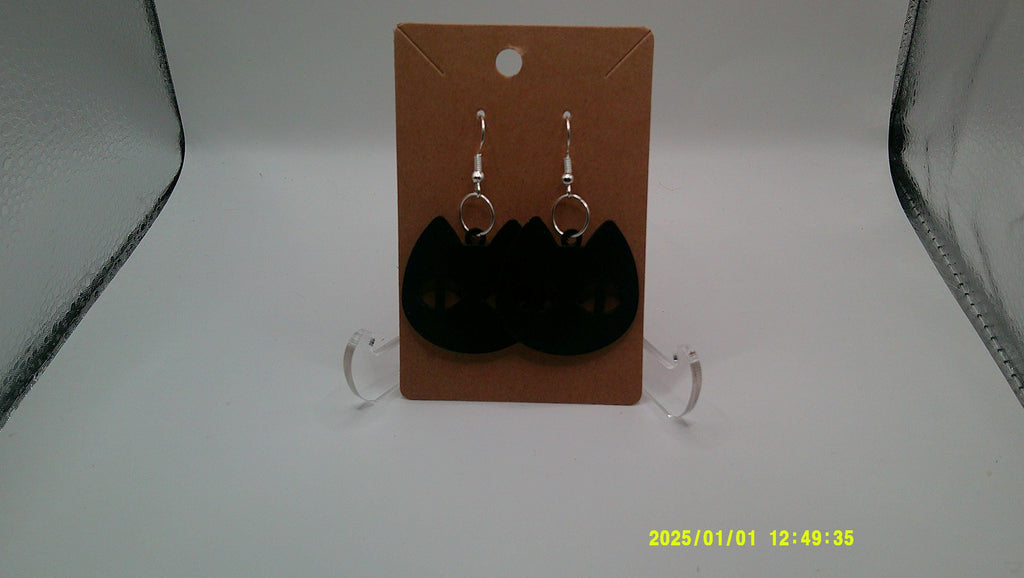 Catitude Earrings – Handmade Black Cat Statement Pair