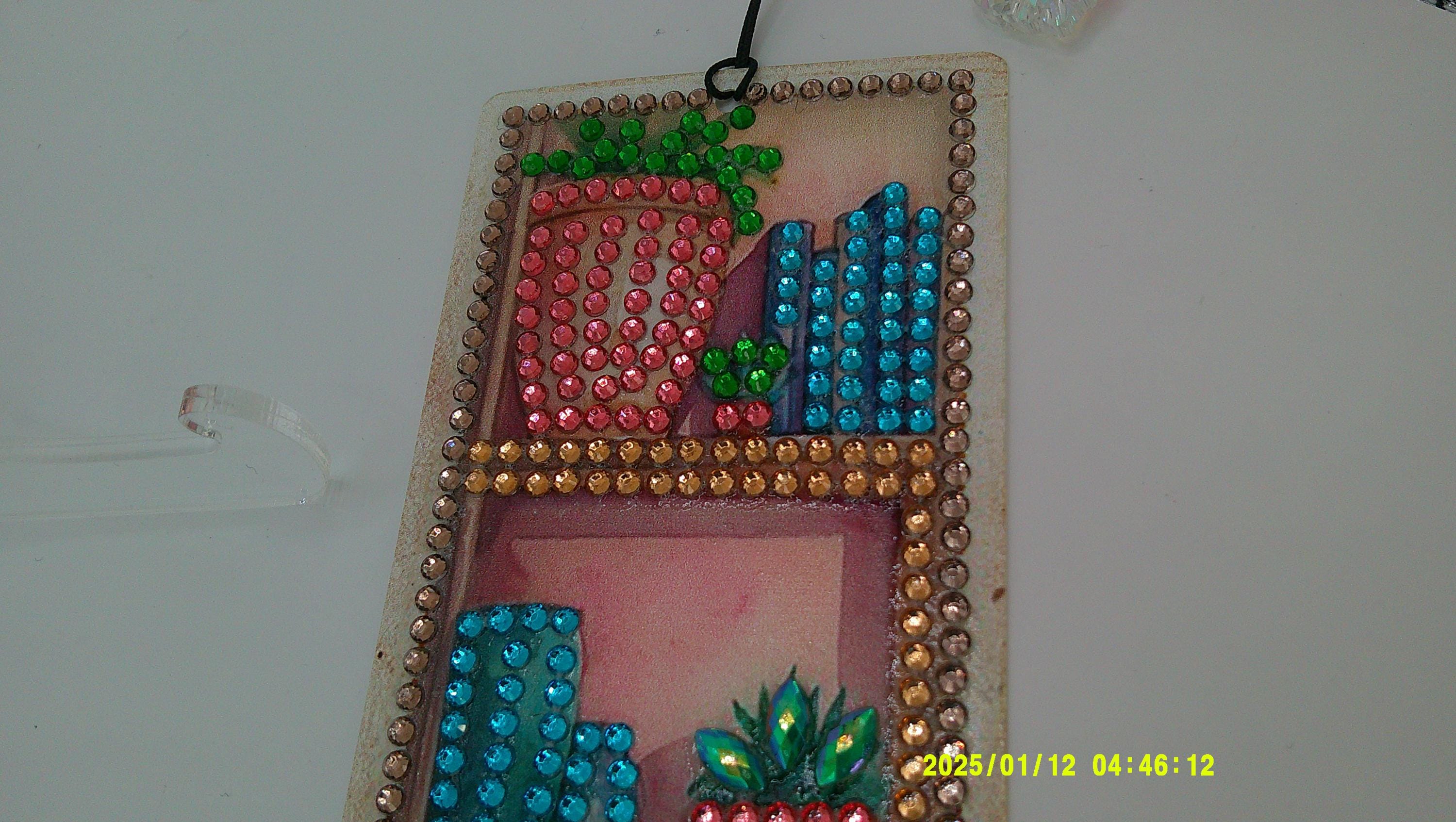 Cozy Window & Plants Diamond Art Bookmark | Rhinestone Bookshelf‑Style Design