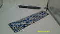 Geometric Diamond Art Bookmark | Blue & Silver Rhinestone Design