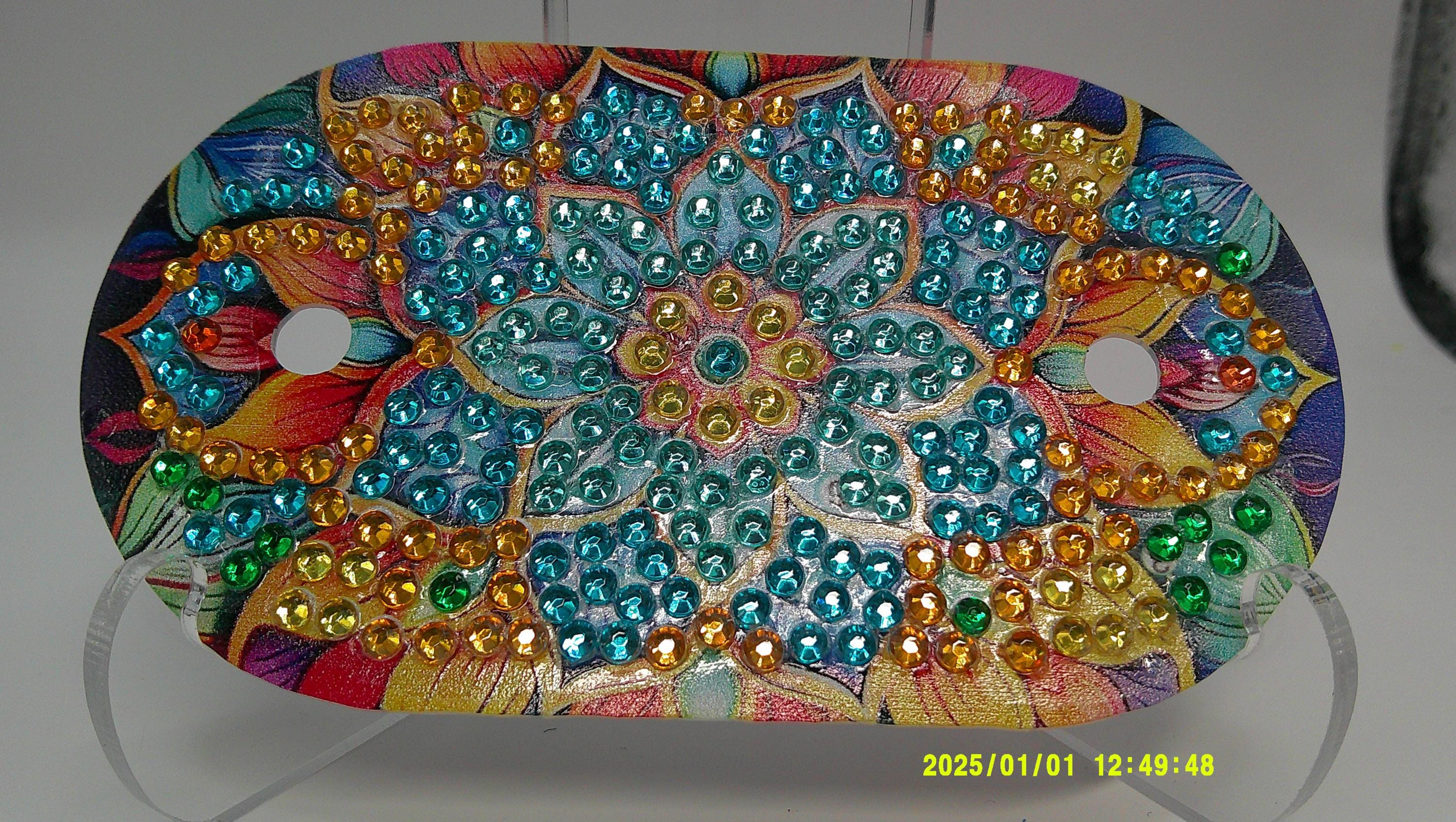 Sunburst Mandala Diamond Art Hair Slide