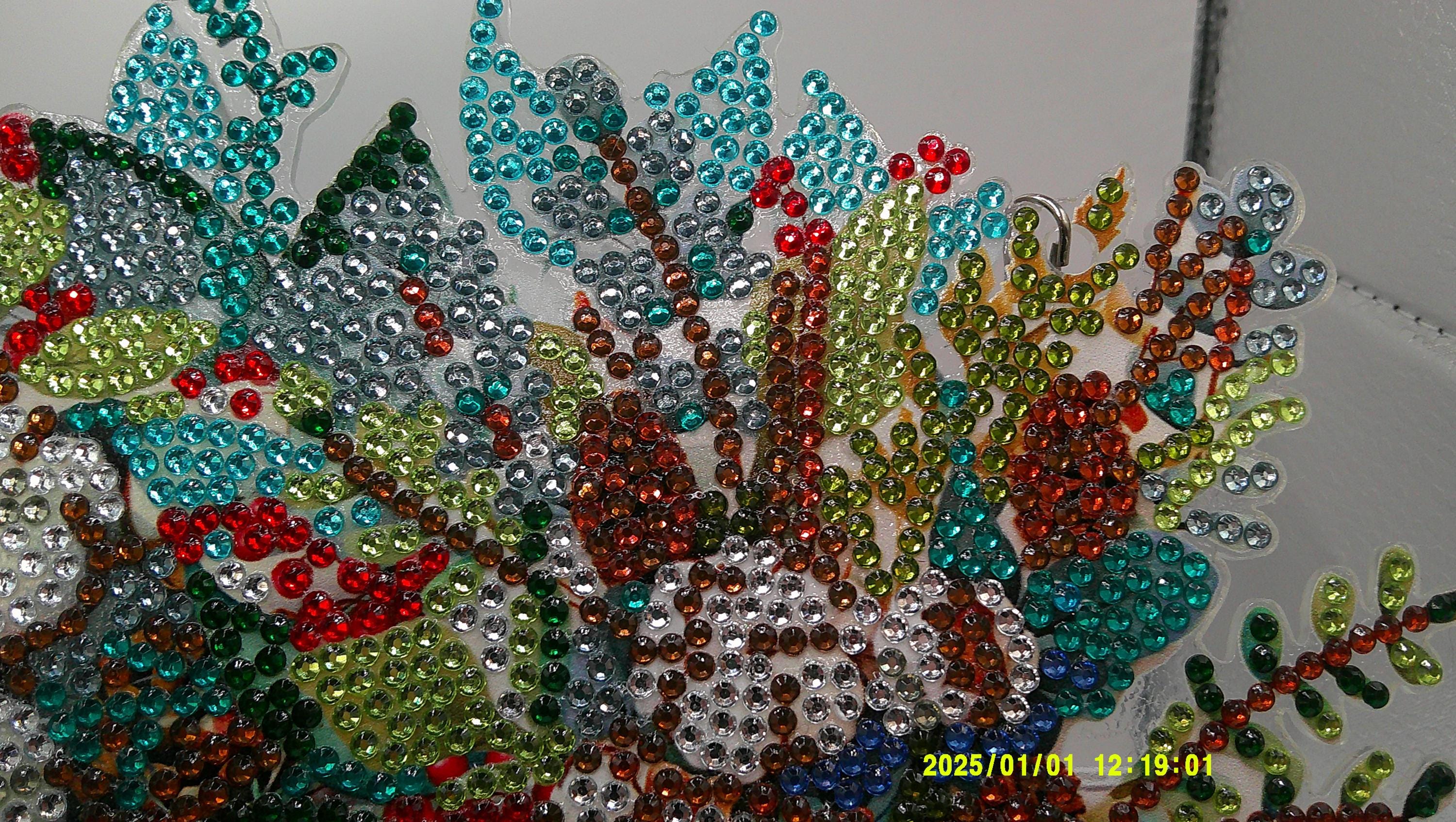 Glittering Winter Blooms Suncatcher