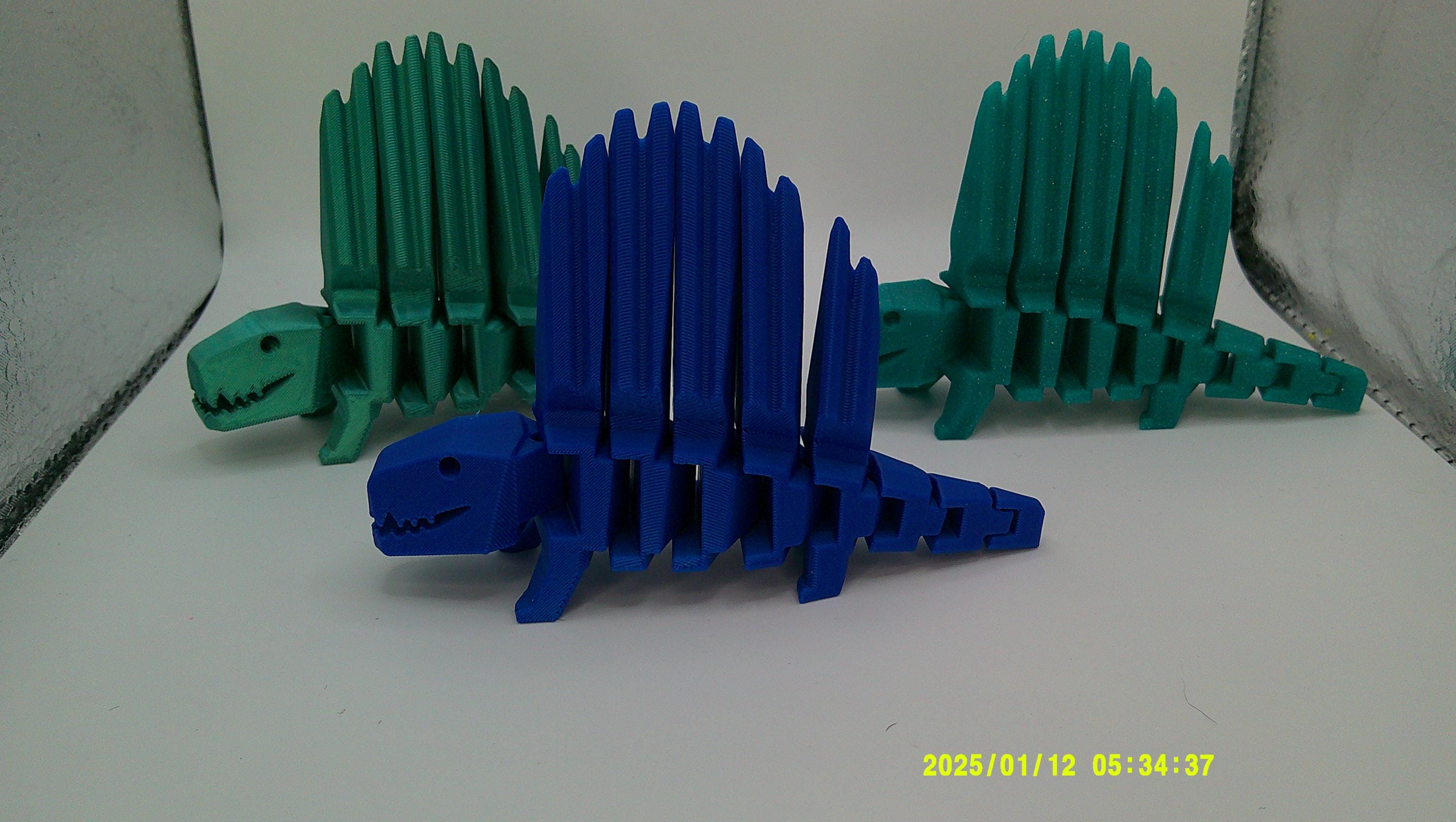 3D Printed Flexi Dimetrodon Dinosaur Toy