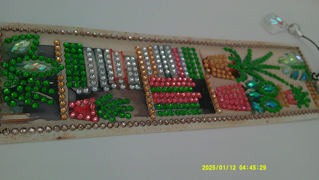 Colorful Bookshelf Bookmark | Sparkling Diamond Art Library Design