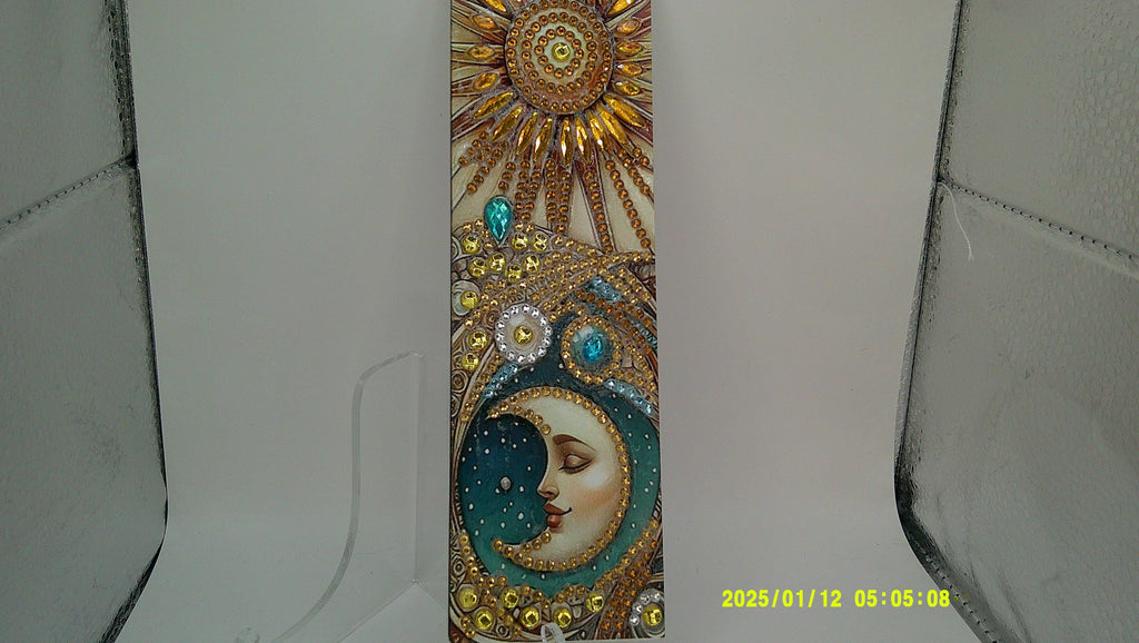 Sun & Moon Diamond Art Hanging | Celestial Rhinestone Design