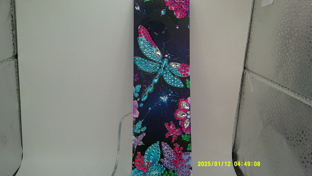 Butterfly Garden Bookmark | Shimmering Diamond Art Flowers