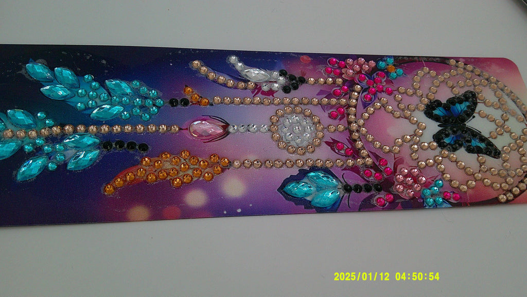 Dreamcatcher & Butterfly Bookmark | Colorful Diamond Art Page Marker