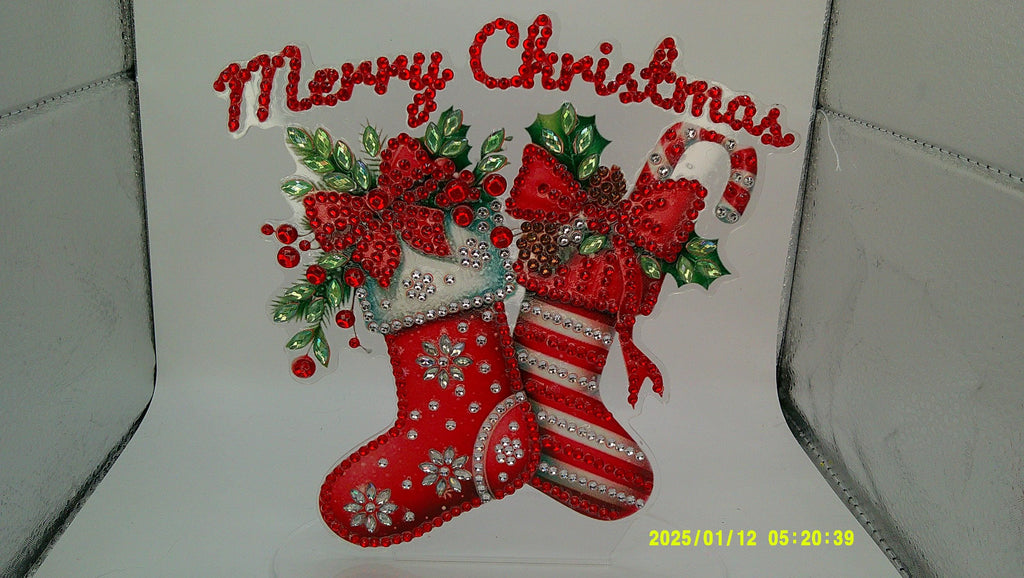 Jeweled Christmas Stockings Diamond Art | Festive Embellished Display