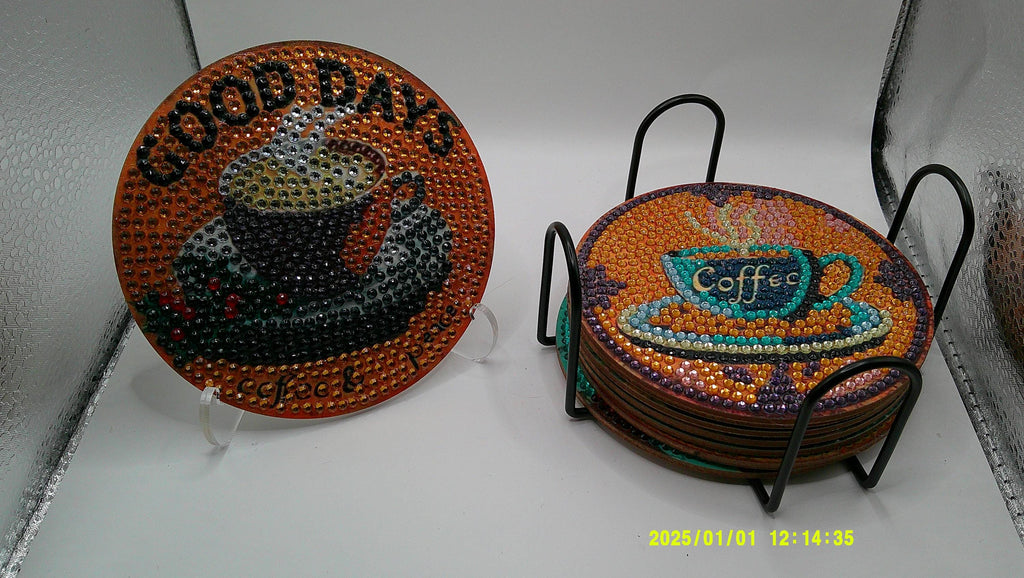 Warm & Cozy Coffee Cup Diamond Art Coasters