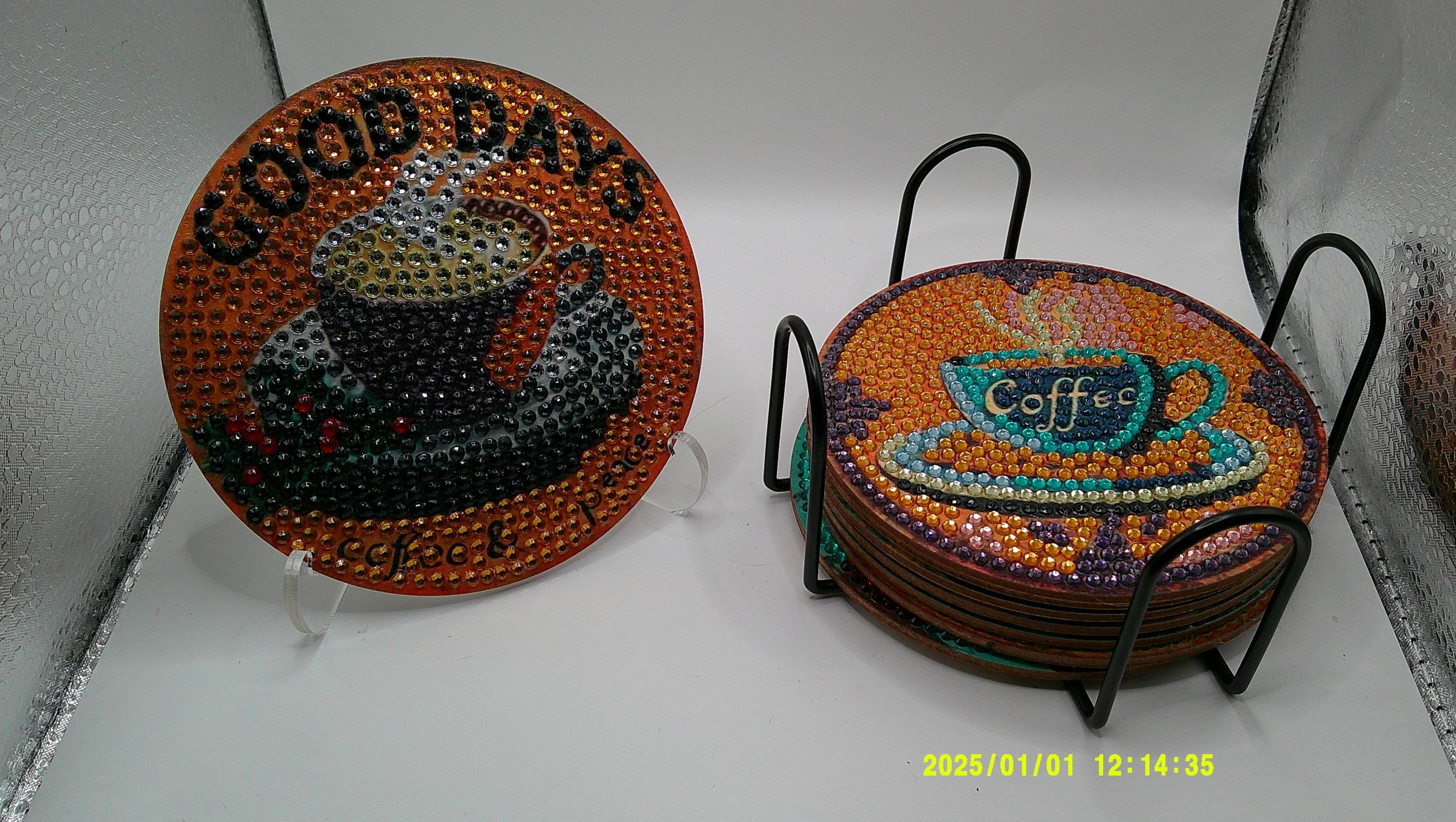 Warm & Cozy Coffee Cup Diamond Art Coasters