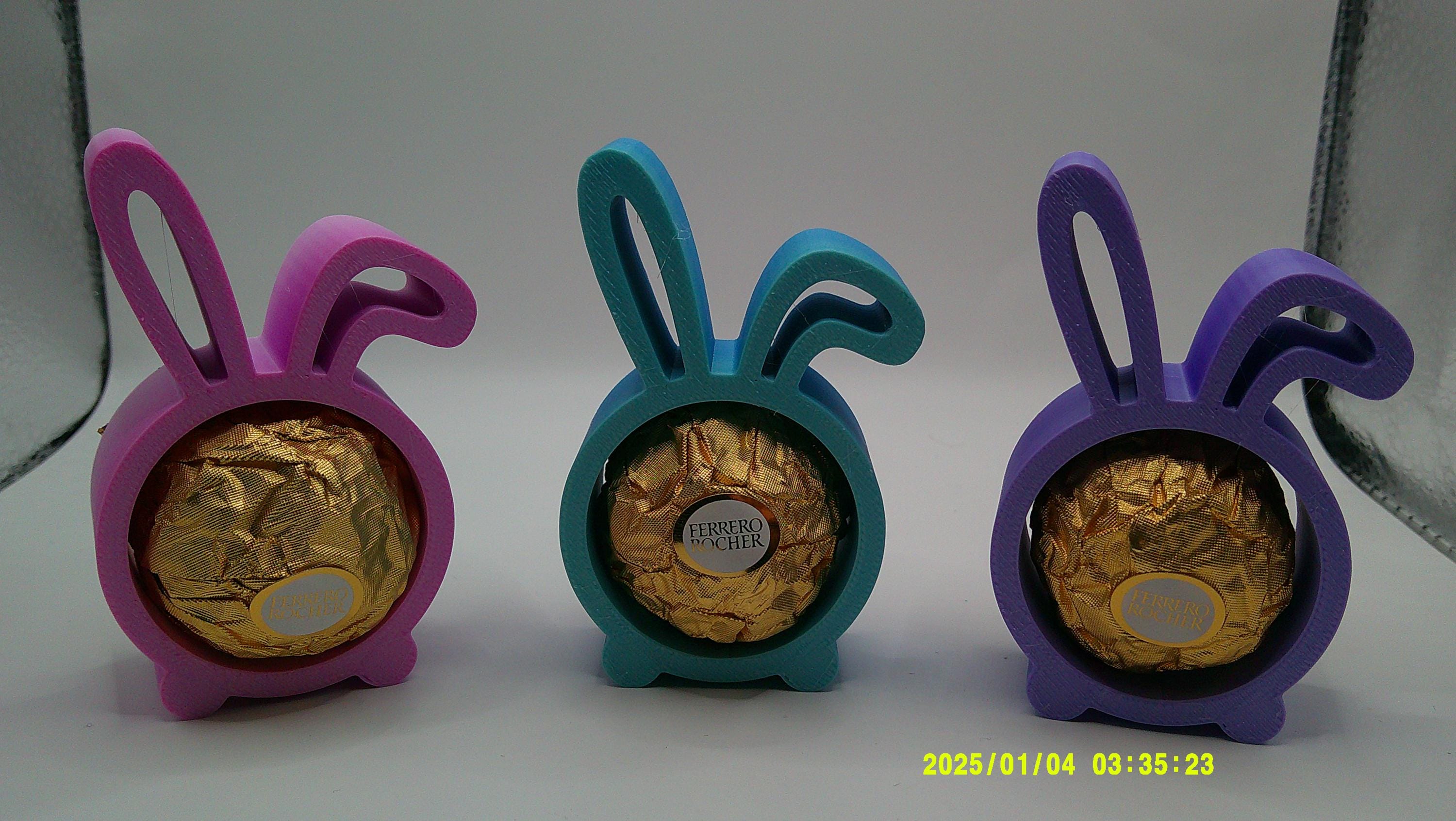 3D Printed Pastel Bunny Candy Cradles – Easter Party Favors