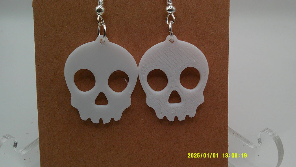 Bone Chill Earrings – Halloween Skull Silhouettes