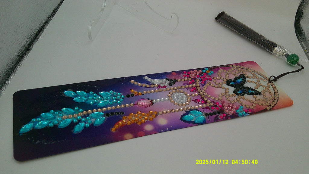 Dreamcatcher & Butterfly Bookmark | Colorful Diamond Art Page Marker